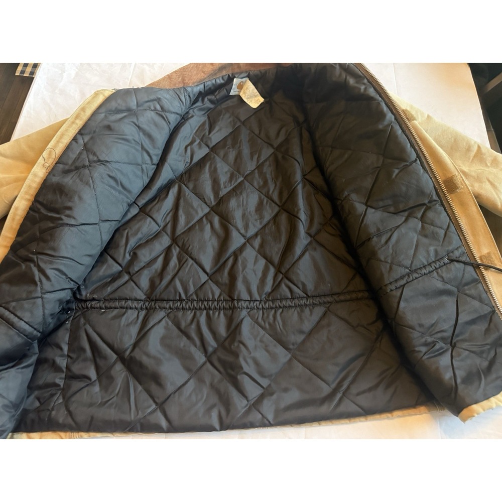 Vintage Carhartt C03 BRN USA Duck Arctic Traditional Coat 50 Reg XXL Work Jacket - Picture 12 of 16